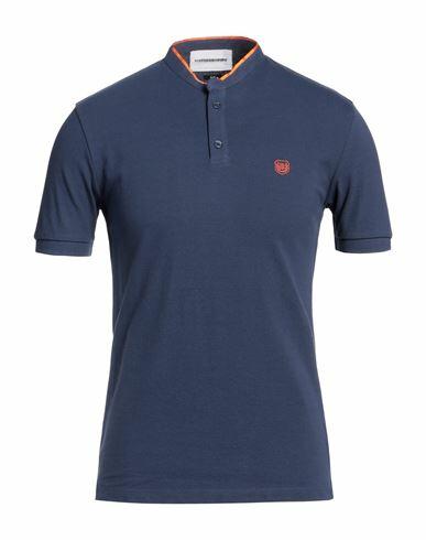 The Kooples Man Polo shirt Navy blue Cotton Cover