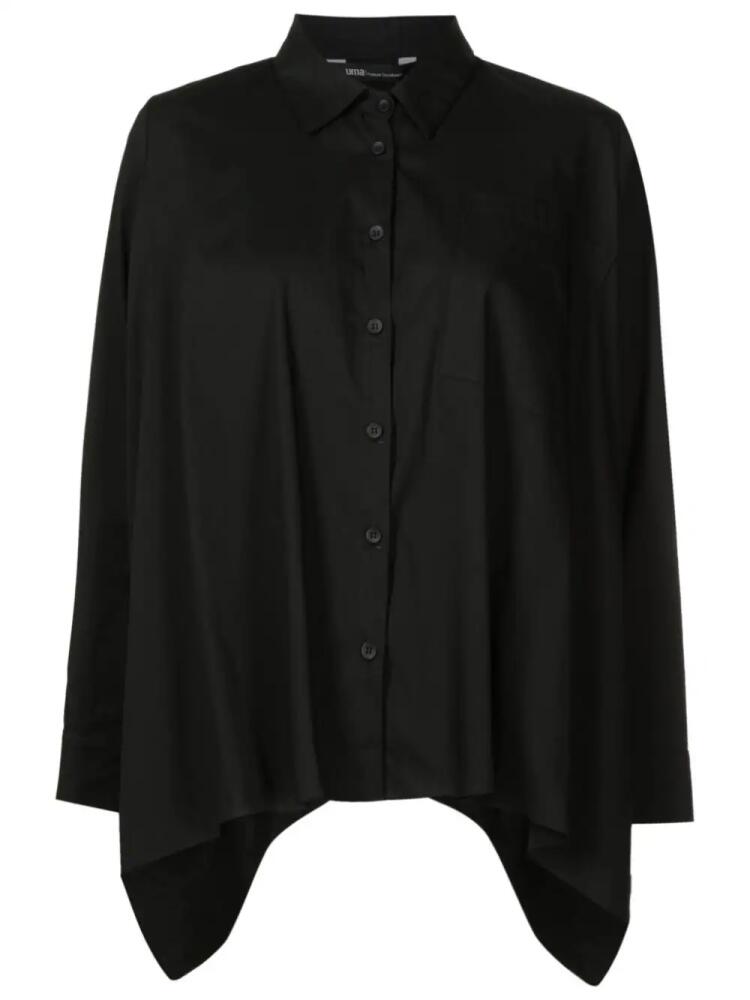 Uma | Raquel Davidowicz draped long-sleeve shirt - Black Cover