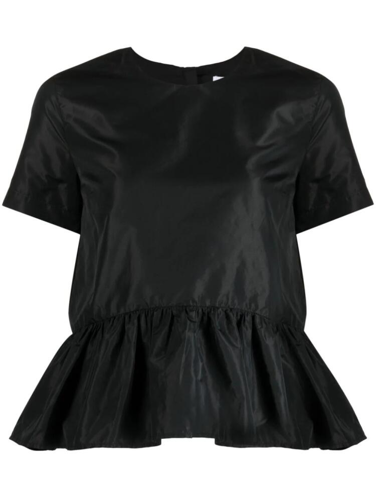 MSGM ruffled short-sleeve top - Black Cover