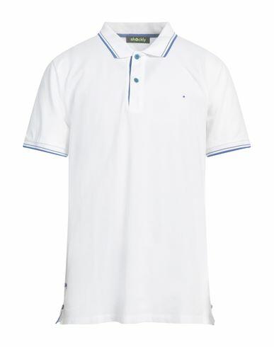 Shockly Man Polo shirt White Cotton, Elastane Cover