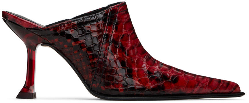 Miista Red Ashlyn Snake Mules Cover