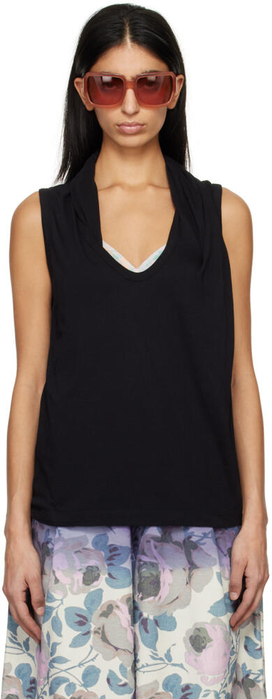 Dries Van Noten Black Layered Tank Top Cover