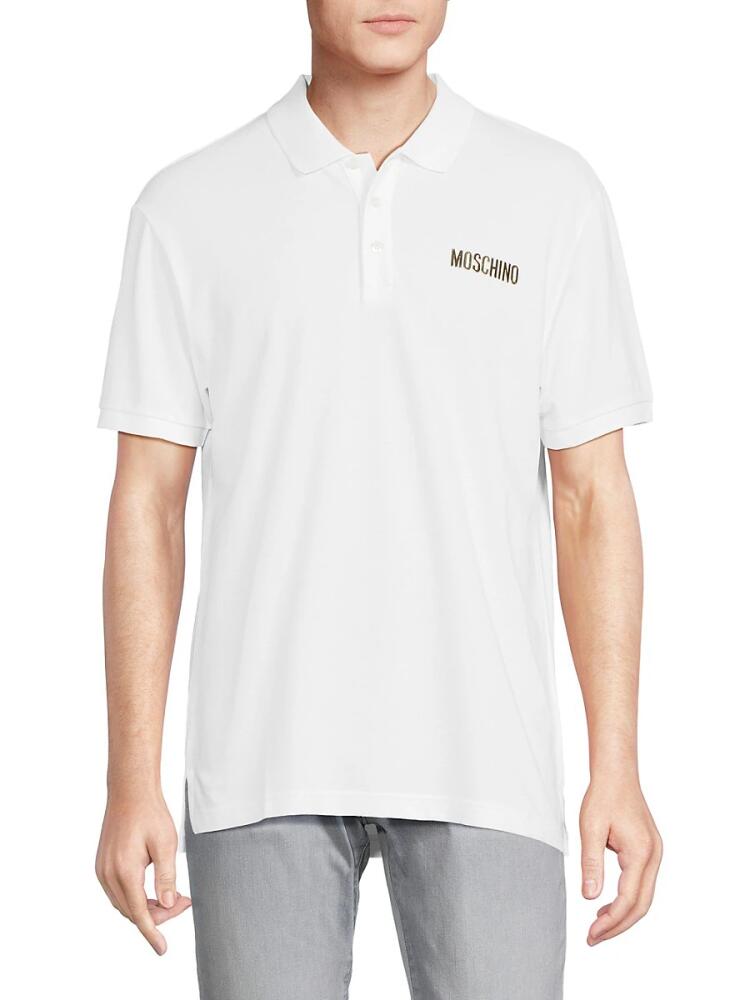 Moschino Men's Logo Polo - White Cover