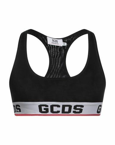 Gcds Woman Top Black Cotton, Lycra Cover