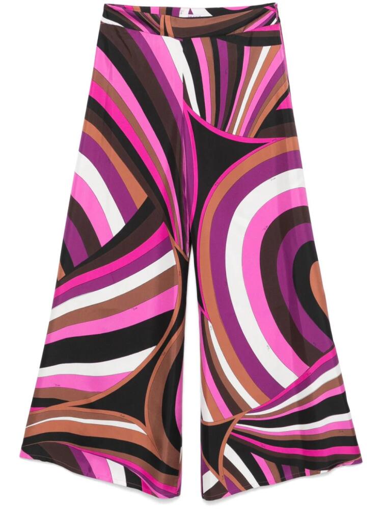 PUCCI Iride-print silk trousers - Black Cover