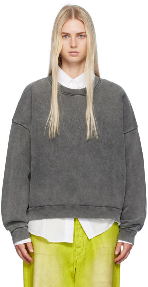 Acne Studios Black Garment-Dyed Sweatshirt Cover