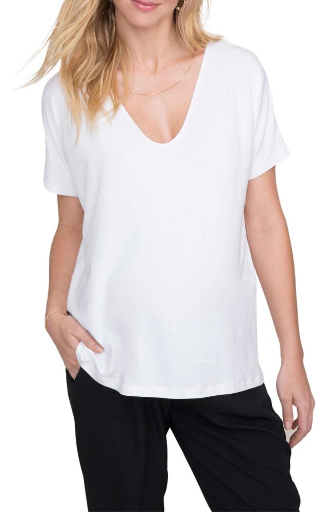 HATCH The Perfect Vee Maternity T-Shirt in White Cover