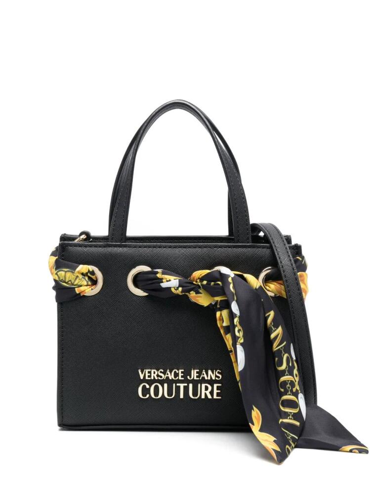 Versace Jeans Couture Chain Couture scarf-detail mini bag - Black Cover