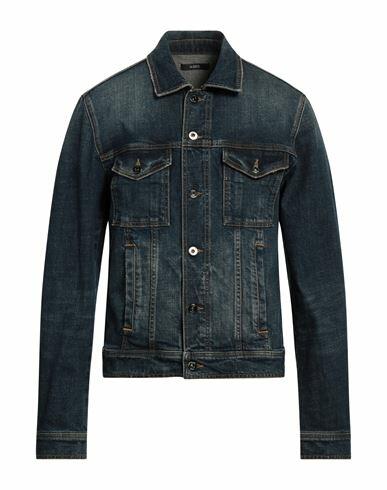 14bros Man Denim outerwear Blue Cotton, Elastane Cover