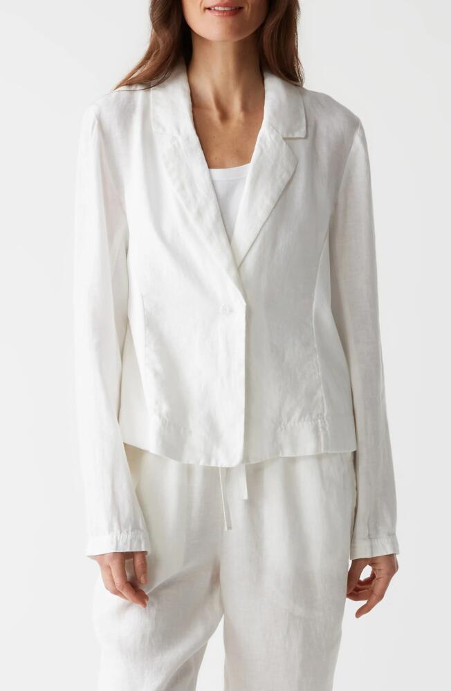 Michael Stars Pearson Mixed Rib Blazer in White Cover