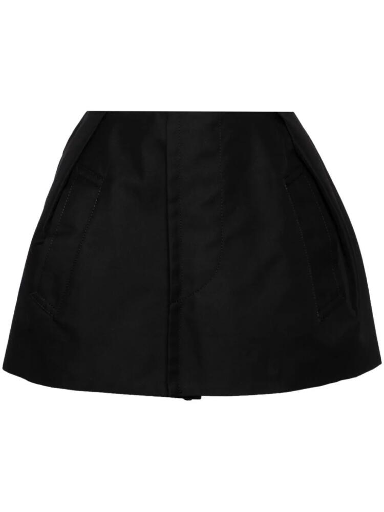 sacai pleated wide-leg shorts - Black Cover