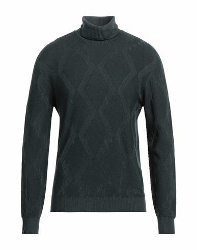 Arovescio Man Turtleneck Dark green Merino Wool Cover