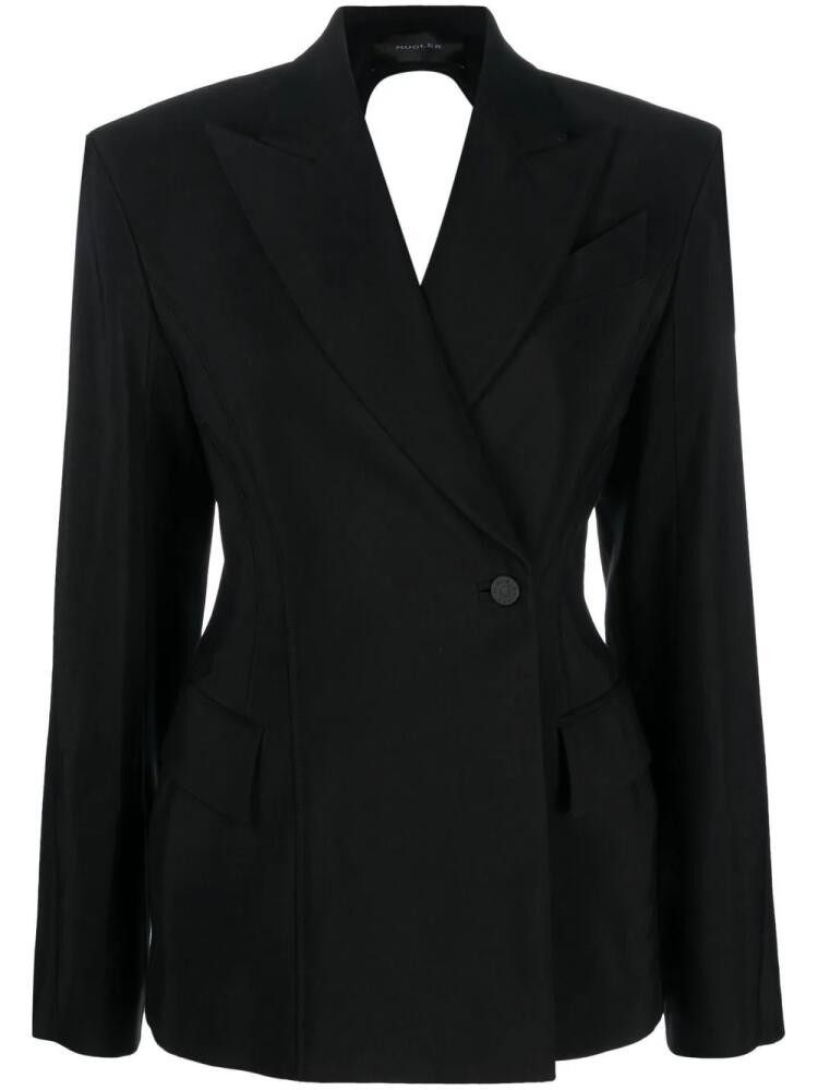 Mugler open-back tailored blazer - Black Cover