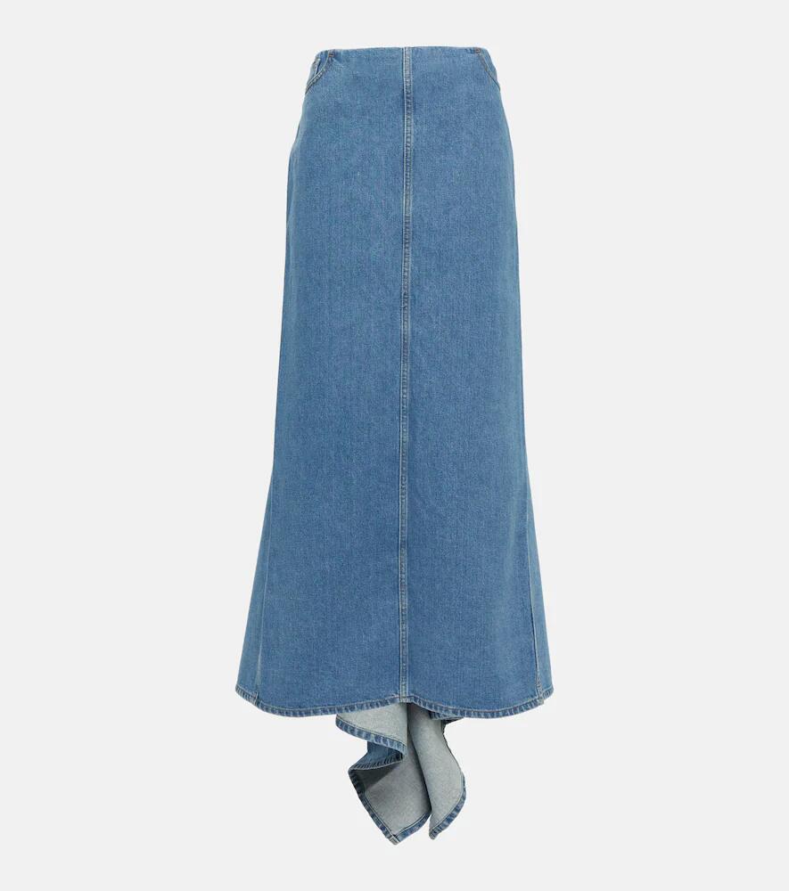 Magda Butrym Asymmetrical denim maxi skirt Cover