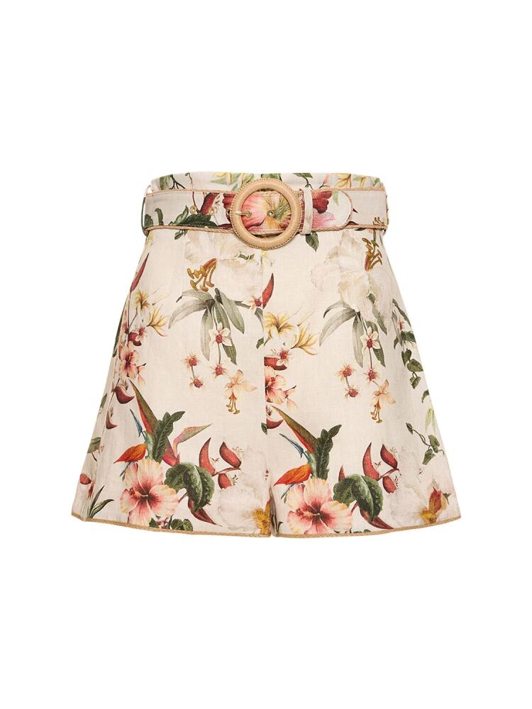 ZIMMERMANN Lexi Fitted Linen Shorts Cover