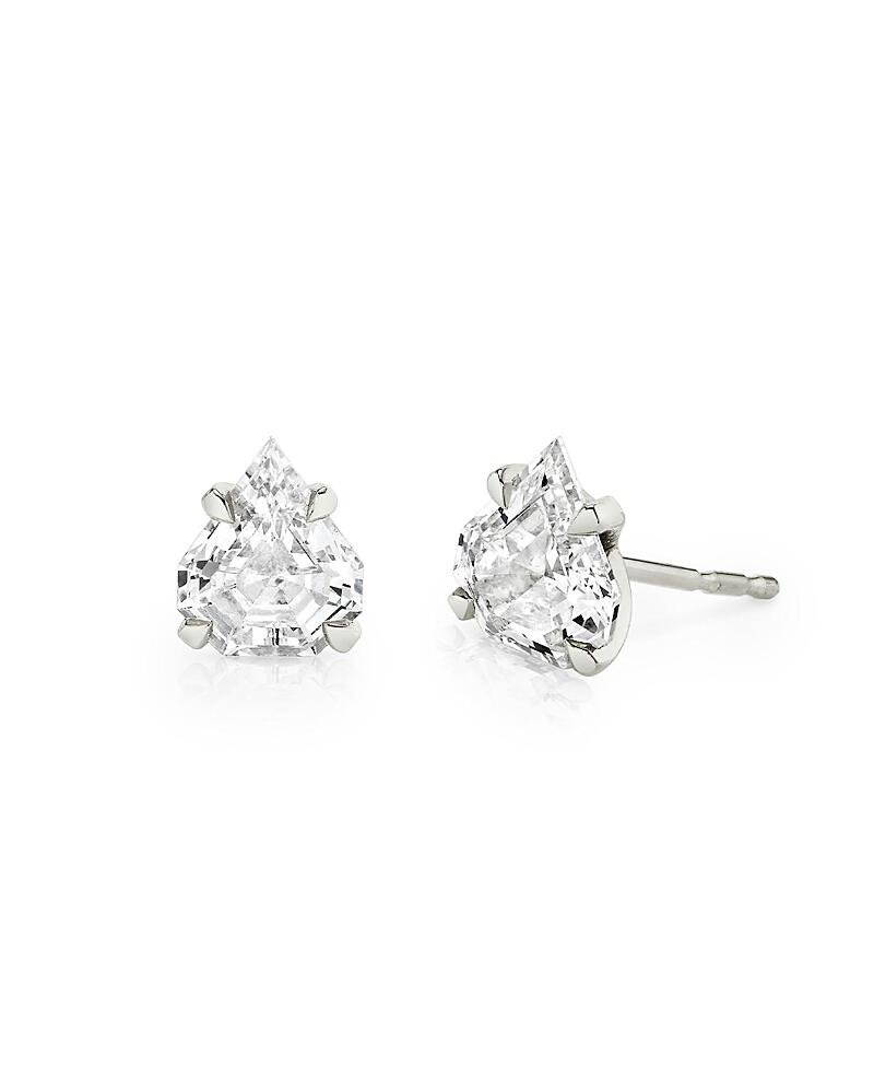 Vrai Lab Grown Diamond Shield Iconic Stud Earrings in 14K White Gold and Gold, 1.5 ct. t. w. Cover