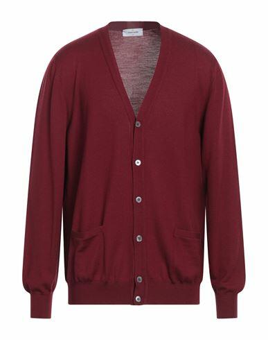 Gran Sasso Man Cardigan Brick red Virgin Wool Cover