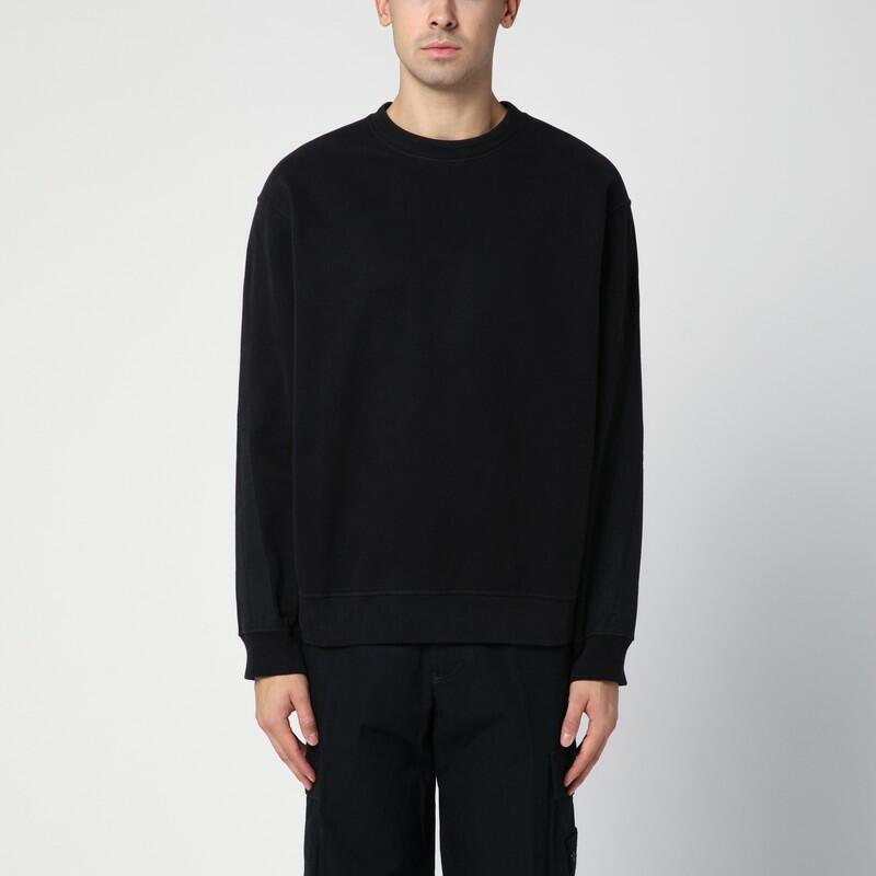 Stone Island Black cotton crewneck sweatshirt Cover