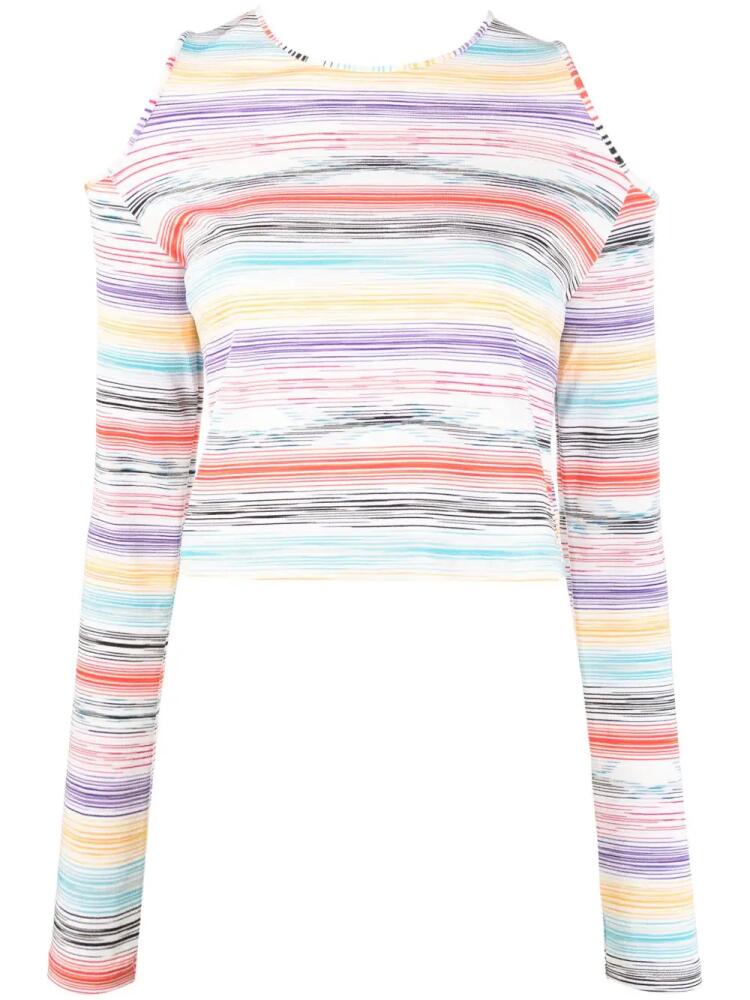 Missoni stripe-print knitted top - Yellow Cover