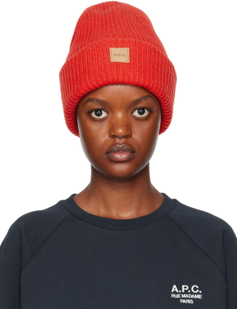 A.P.C. Red Michele Beanie Cover