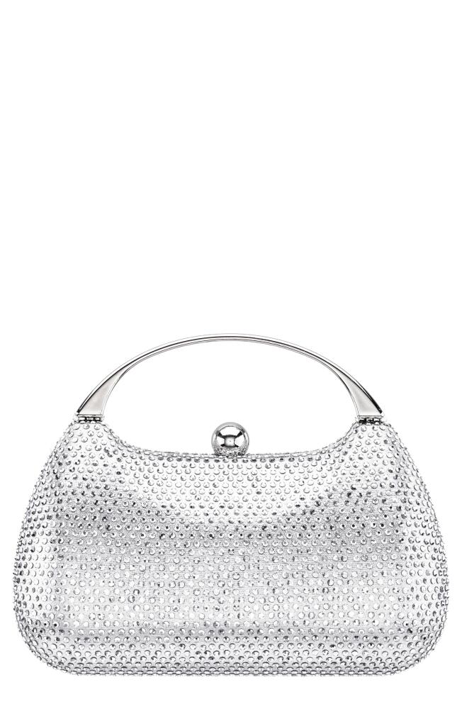 Nina Brando Clutch in Silver Met Cover