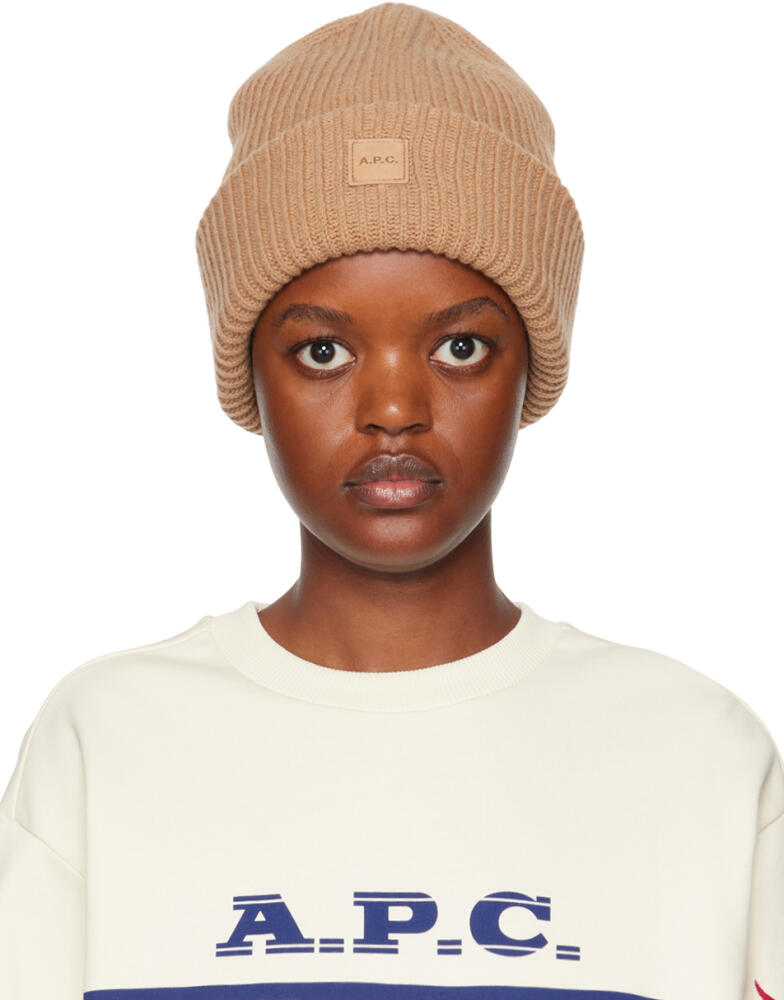 A.P.C. Beige Michele Beanie Cover