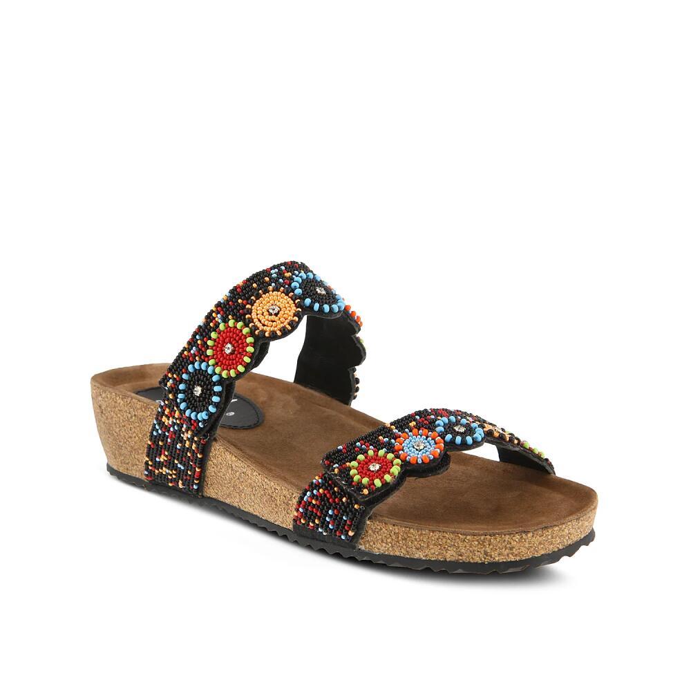 Azura Bahama Wedge Sandal | Women's | Black Multicolor Cover