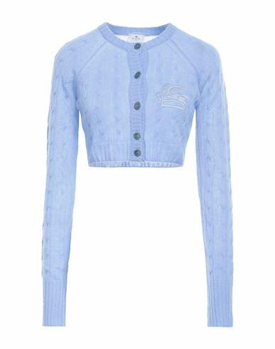 Etro Woman Cardigan Light blue Cashmere, Polyester Cover