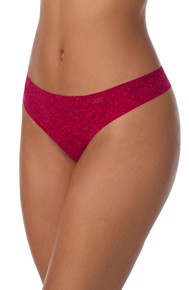 DKNY Litewear Cut Anywhere Thong in Garnet Stone Print Cover