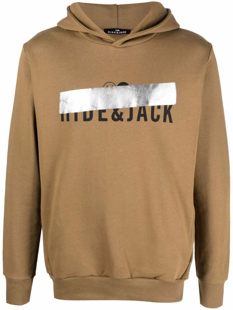 Hide&Jack logo-print pullover hoodie - Brown Cover