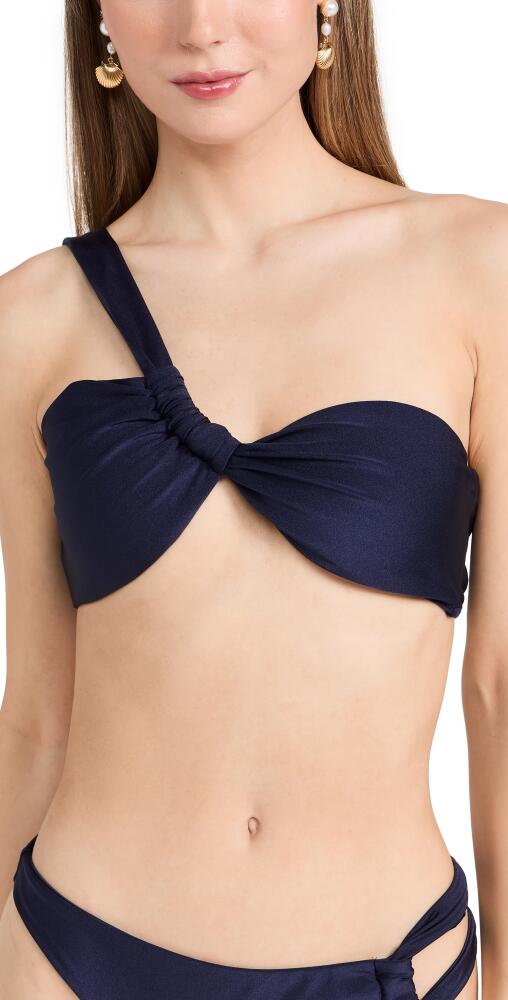 Cult Gaia Charmaine Bandeau Bikini Top Evening Blue Cover