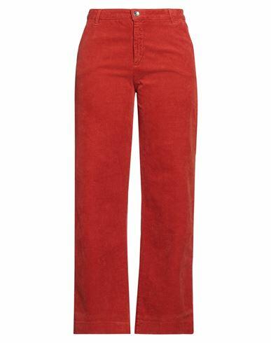 Take-two Woman Pants Rust Cotton, Elastane Cover