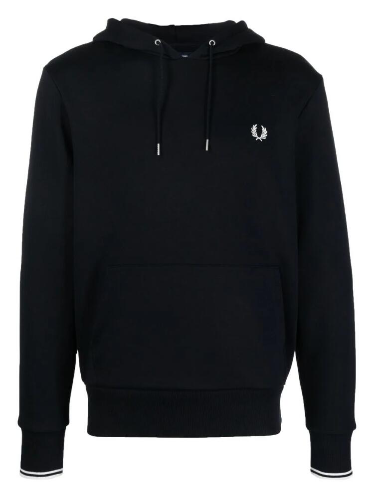 Fred Perry embroidered logo hoodie - Blue Cover