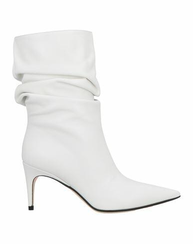 Sergio Rossi Woman Ankle boots White Soft Leather Cover