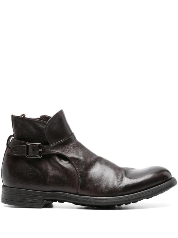 Officine Creative buckle-strap leather ankle boots - Brown Cover