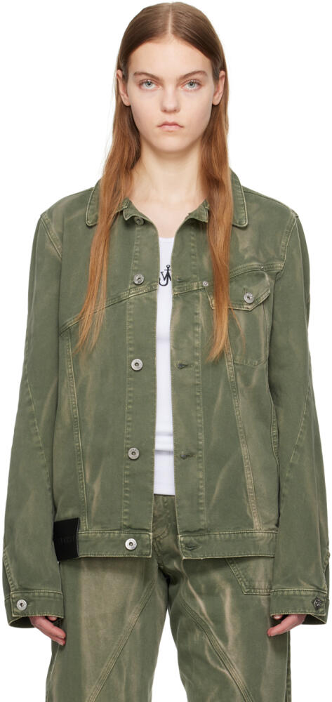 JW Anderson Green Twisted Denim Jacket Cover