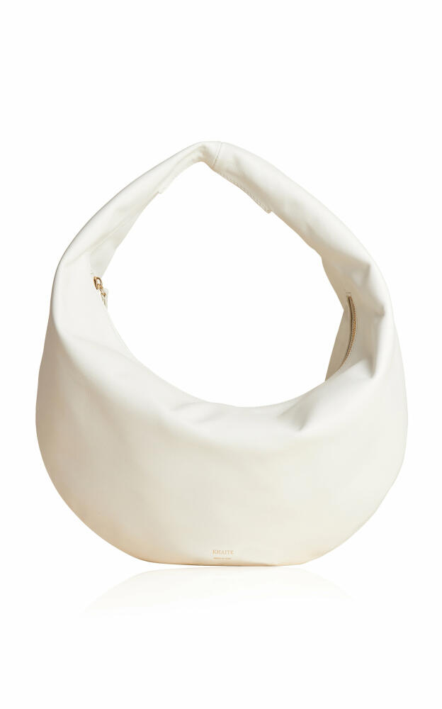 Khaite - Olivia Leather Medium Hobo Bag - White Cover