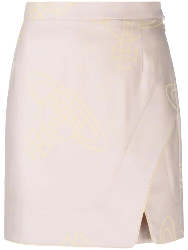 Vivienne Westwood Rita Orb-print wrap skirt - Neutrals Cover