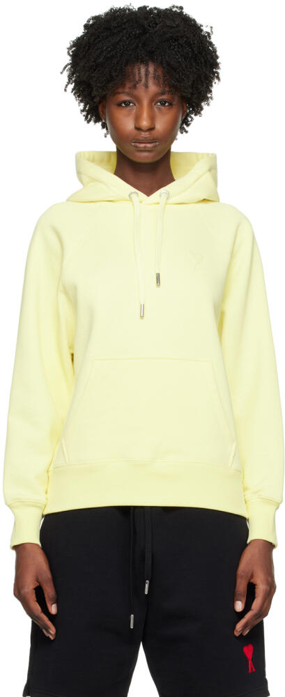 AMI Paris SSENSE Exclusive Yellow Ami de Cœur Hoodie Cover