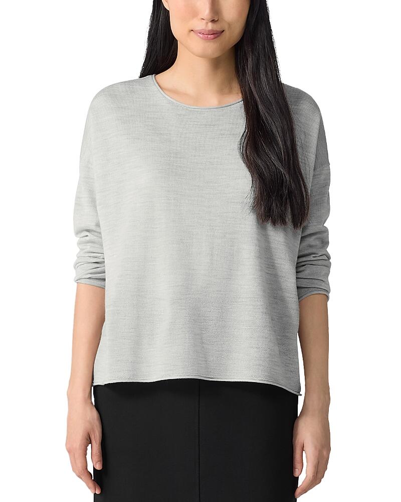 Eileen Fisher Crewneck Wool Sweater Cover