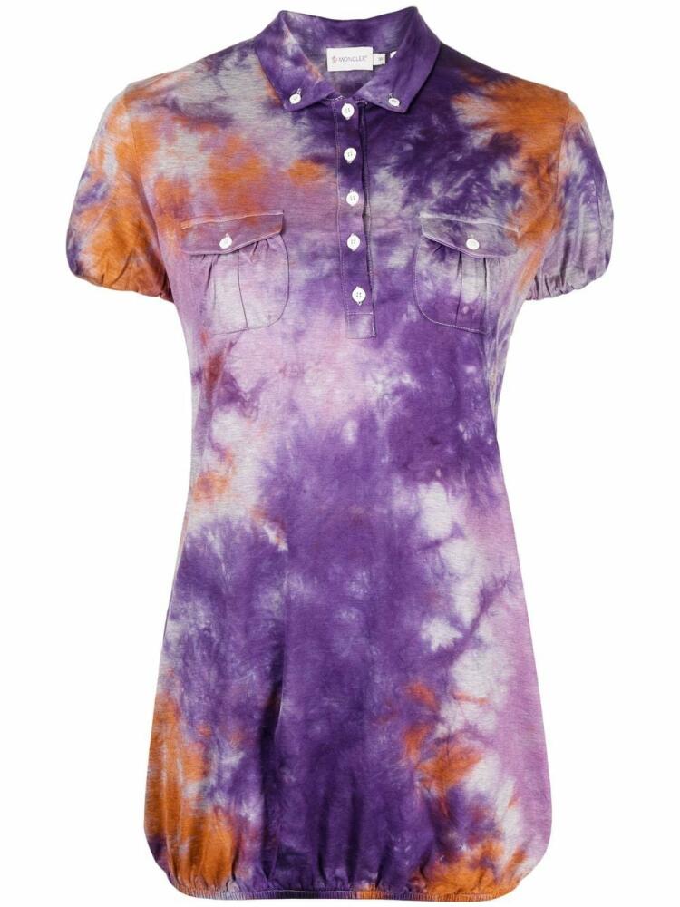 Stain Shade tie-dye print polo top - Purple Cover