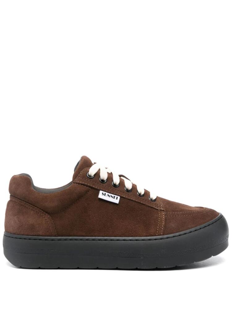 Sunnei Dreamy lace-up suede sneakers - Brown Cover