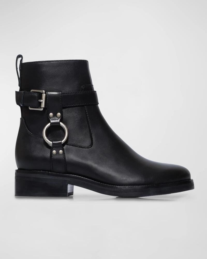 Bernardo Trya Leather Harness Moto Booties Cover