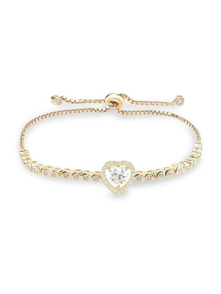 Gabi Rielle Women's Color Forward 14K Gold Vermeil & Heart Crystal Bolo Bracelet Cover