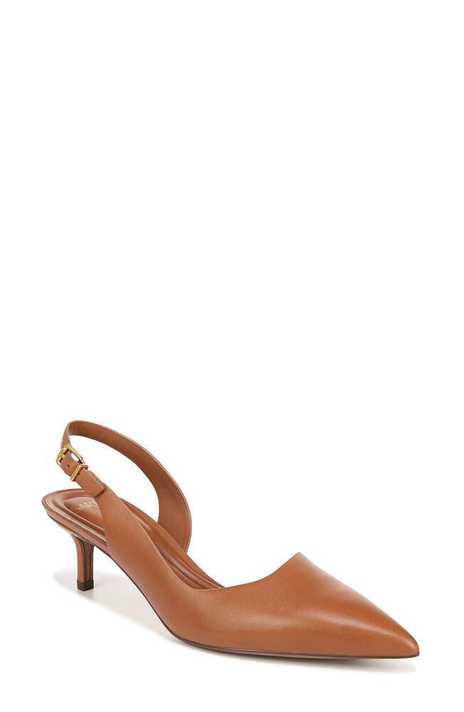 SARTO by Franco Sarto Kimberly Half d'Orsay Pointed Toe Kitten Heel Pump in Cognac Cover