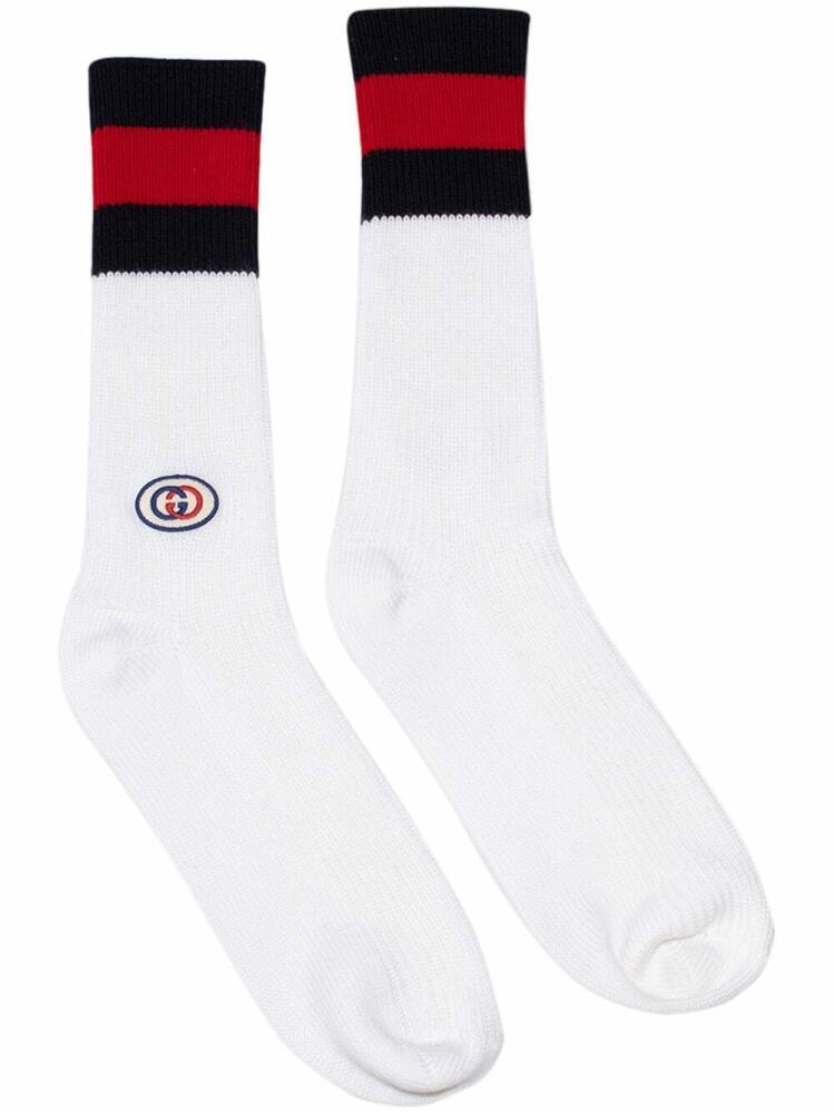 Gucci logo-patch ankle socks - White Cover