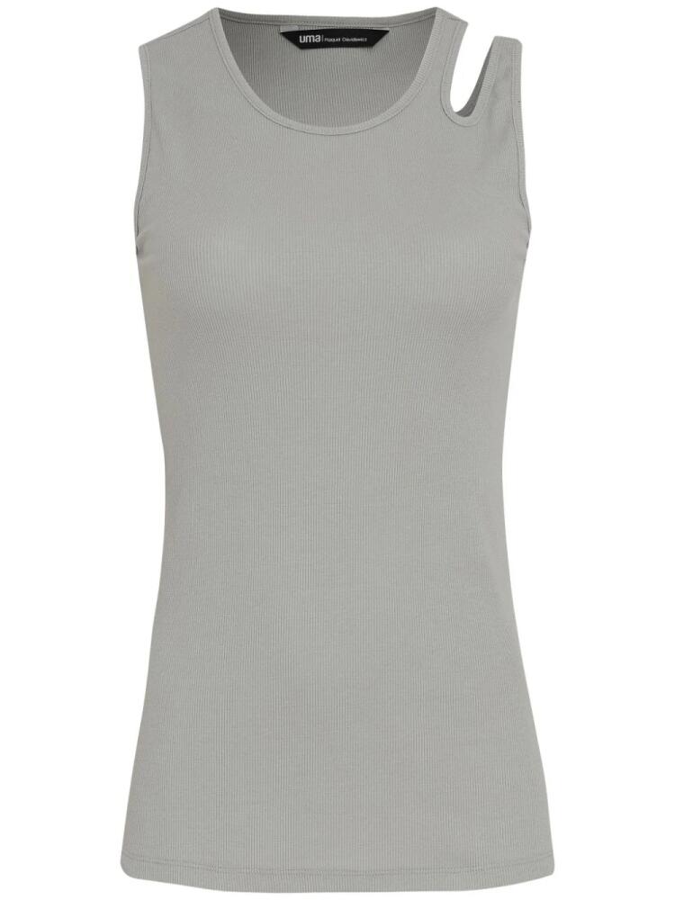 Uma | Raquel Davidowicz cut-out cotton tank top - Grey Cover