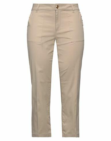 Marani Jeans Woman Pants Beige Cotton, Elastane Cover