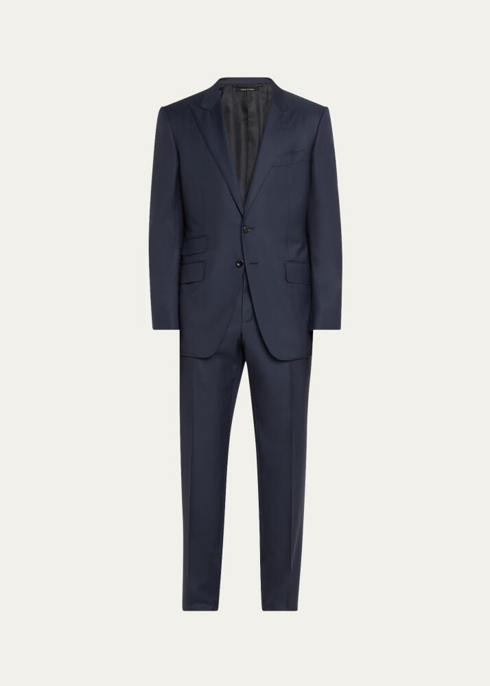 TOM FORD Men's Modern Fit Sharkskin Suit Cover