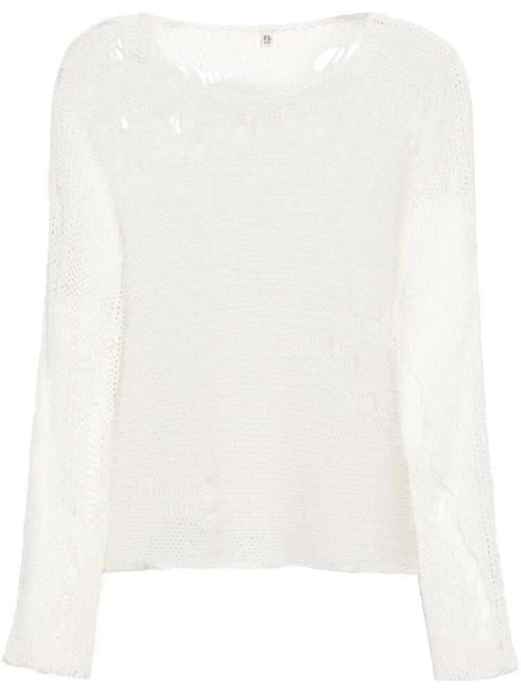 R13 Boyfriend distressed jumper - Neutrals Cover